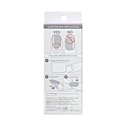 imPRESS Kiss Impress No Glue Mani Press On Nails - 'As It Was' Design, Beige, Medium, Almond Shape (30 Nails + Tools)