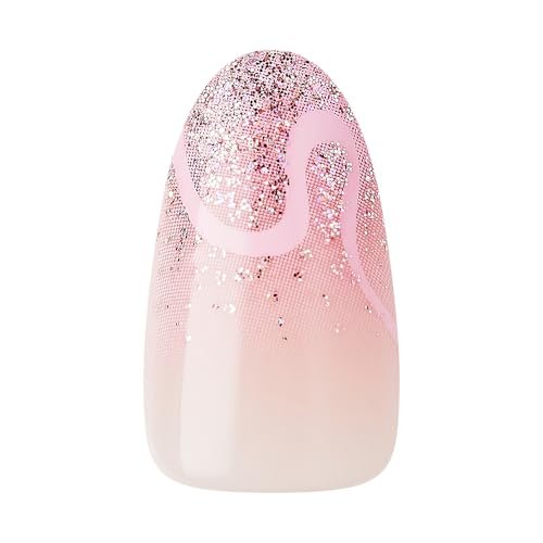 imPRESS Kiss Impress No Glue Mani Press On Nails - Wild Venus Pink Medium Almond 30 Nails with Prep Pad, Stick, File - görsel 9