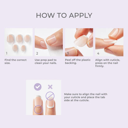 imPRESS Kiss Impress No Glue Mani Press On Nails - Wild Venus Pink Medium Almond 30 Nails with Prep Pad, Stick, File