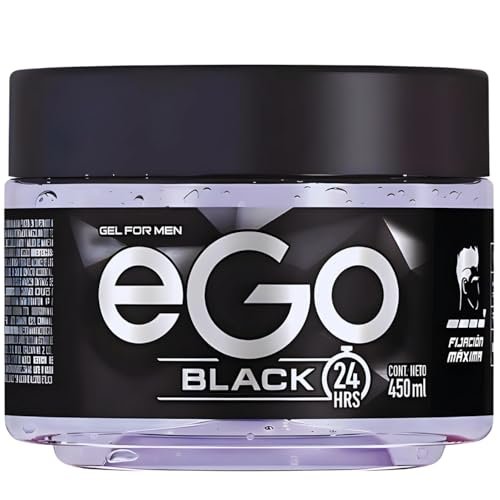 Gel eGo Black 450ml - Irresistible Fragrance Hair Styling Gel for Men, Clear Hold - görsel 2