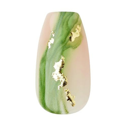 Kiss imPRESS No Glue Mani Press On Nails - Ballerina Green Medium - 30 Nails with Prep Pad & Tools
