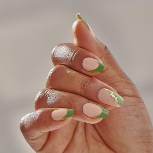 Kiss imPRESS No Glue Mani Press On Nails - Ballerina Green Medium - 30 Nails with Prep Pad & Tools - görsel 3