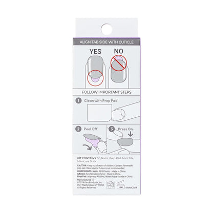 Kiss imPRESS No Glue Mani Press On Nails - Ballerina Green Medium - 30 Nails with Prep Pad & Tools