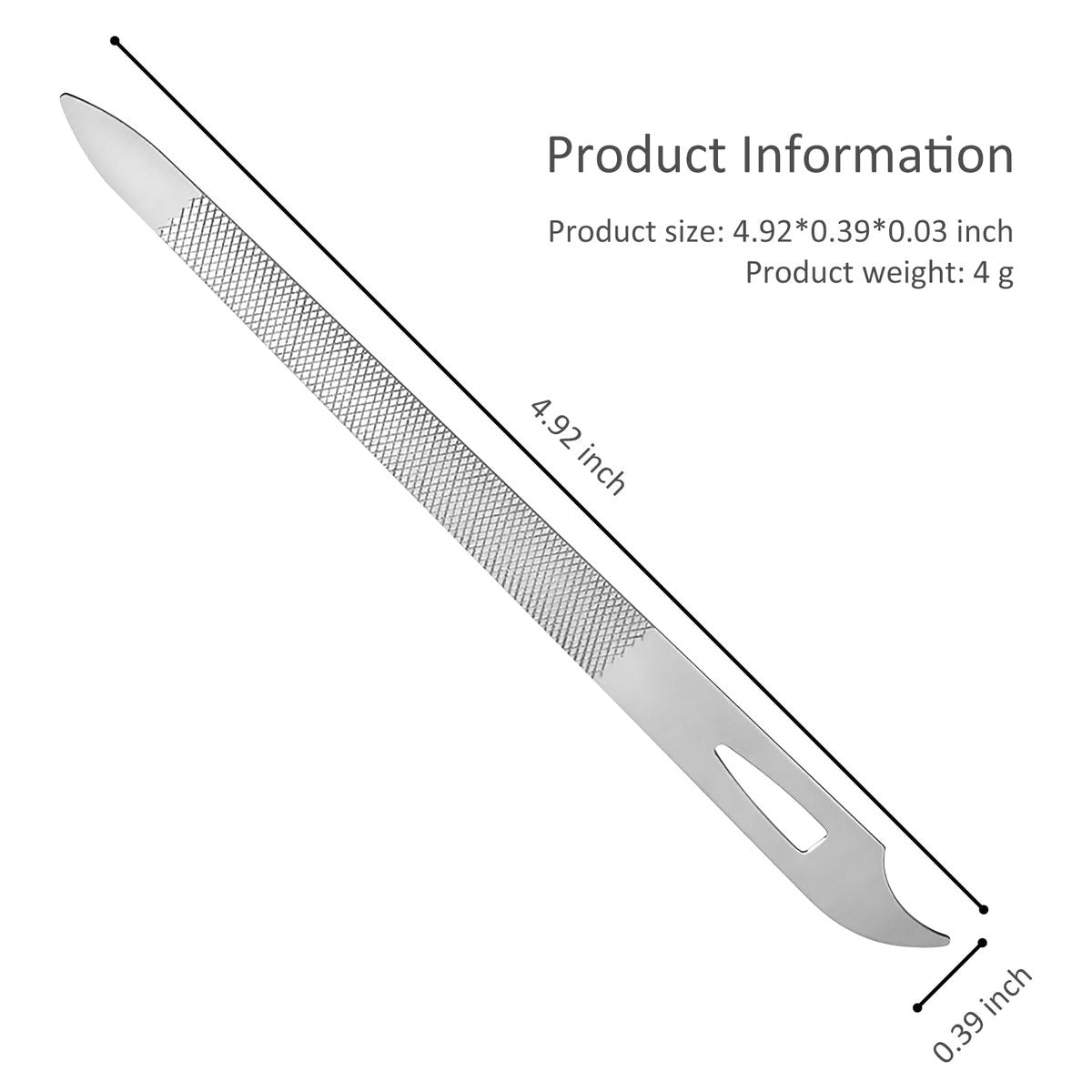 10-Pack Stainless Steel Metal Nail Files for Natural Nails - Thin, Durable, Double-Sided Manicure and Pedicure Tools - görsel 13