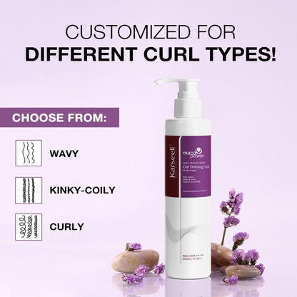 Karseell Curling Perfection Curl-Defining Cream - Paraben-Free, 200ml (6.78oz) for All Curl Types