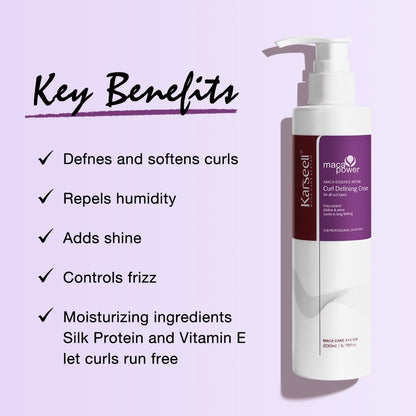 Karseell Curling Perfection Curl-Defining Cream - Paraben-Free, 200ml (6.78oz) for All Curl Types