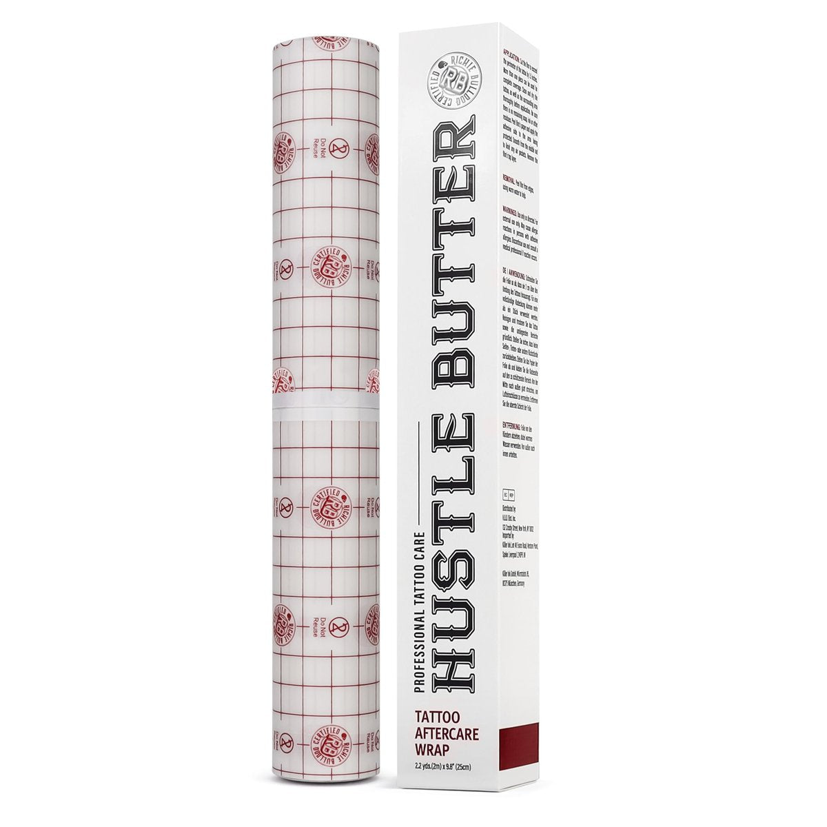 Hustle Butter Second Skin Tattoo Wrap – 9.8 Inches x 2.2 Yards – Transparent Adhesive Roll – Easy Removal, Mess-Free Body Art Wrap – Breathable & Latex-Free – Medium Tattoo Aftercare - görsel 2