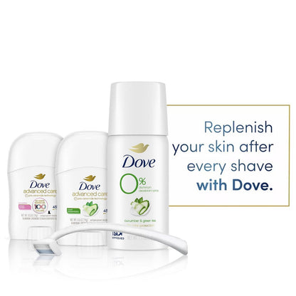 Dove Travel Deodorant for Women Variety 3-Pack – Advanced Care Invisible, Cool Essentials Mini, Cucumber & Green Tea Spray