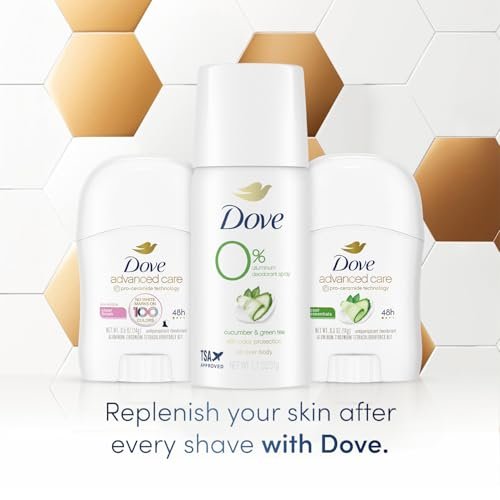 Dove Travel Deodorant for Women Variety 3-Pack – Advanced Care Invisible, Cool Essentials Mini, Cucumber & Green Tea Spray - görsel 10