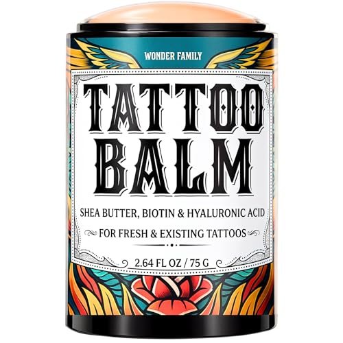 Tattoo Balm Stick Aftercare – Healing Ointment Butter for Fresh & Existing Tattoos, Brightener for Old Ink, Shea Butter Biotin Hyaluronic Acid, Color Enhancer Lotion Moisturizer Cream, Travel Size - görsel 1