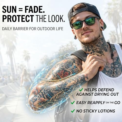 Tattoo Balm Stick Aftercare – Healing Ointment Butter for Fresh & Existing Tattoos, Brightener for Old Ink, Shea Butter Biotin Hyaluronic Acid, Color Enhancer Lotion Moisturizer Cream, Travel Size - görsel 7