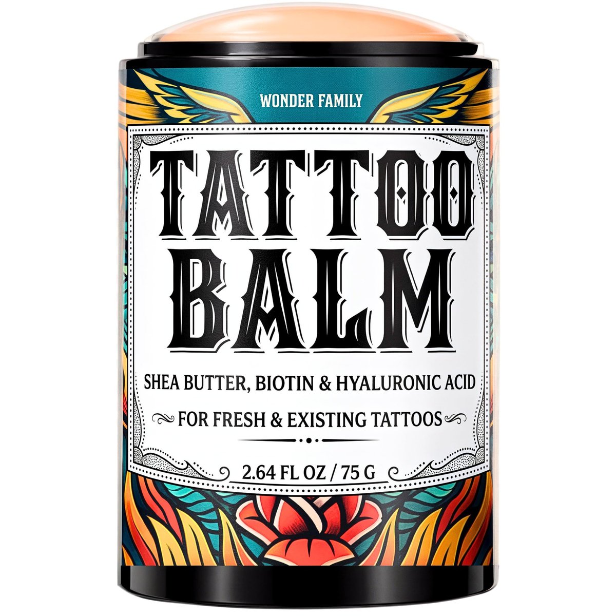 Tattoo Balm Stick Aftercare – Healing Ointment Butter for Fresh & Existing Tattoos, Brightener for Old Ink, Shea Butter Biotin Hyaluronic Acid, Color Enhancer Lotion Moisturizer Cream, Travel Size - görsel 2