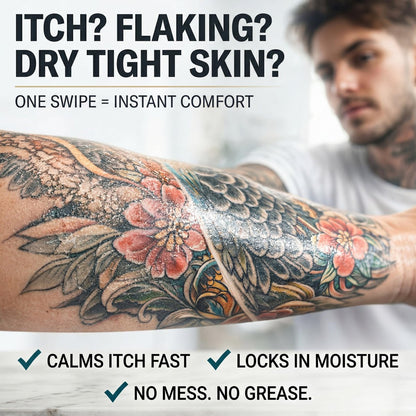 Tattoo Balm Stick Aftercare – Healing Ointment Butter for Fresh & Existing Tattoos, Brightener for Old Ink, Shea Butter Biotin Hyaluronic Acid, Color Enhancer Lotion Moisturizer Cream, Travel Size