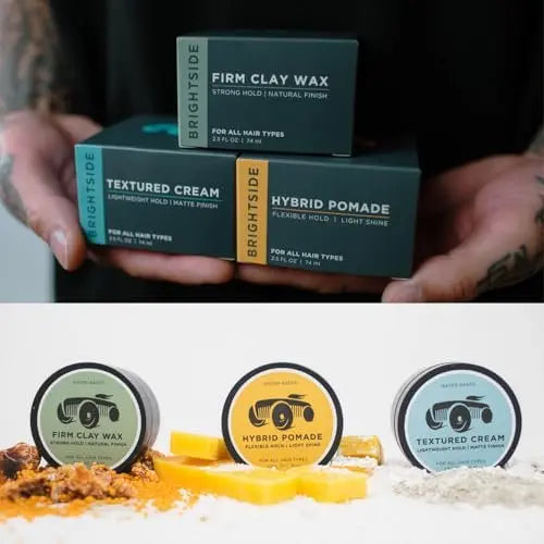 Brightside Textured Cream - Lightweight Hold Matte Finish Water Based Clay for All Hair Types Avelisse