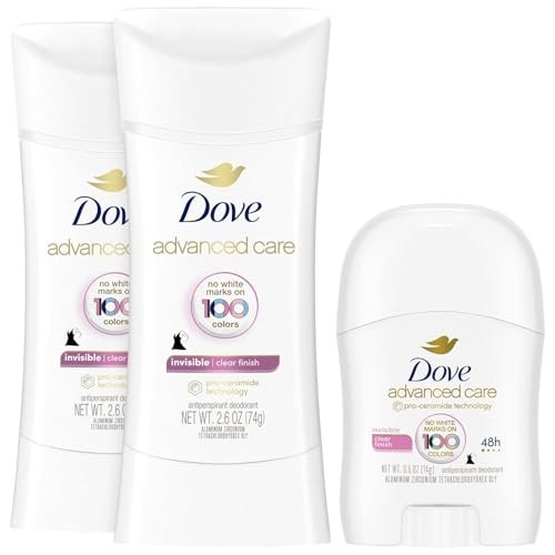 Dove Antiperspirant Deodorant for Women, Clear Finish, 2-Pack + Travel-Size – No White Marks, Pro-Ceramide Technology, Vegan & Cruelty-Free Avelisse