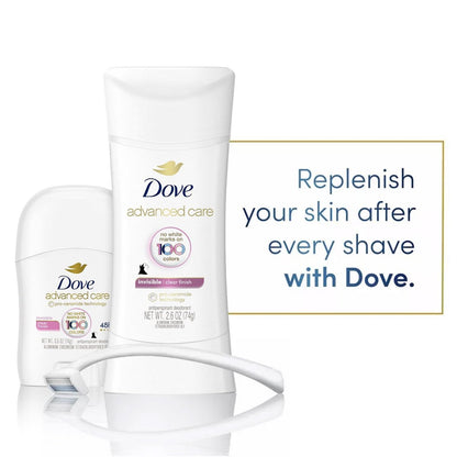Dove Antiperspirant Deodorant for Women, Clear Finish, 2-Pack + Travel-Size – No White Marks, Pro-Ceramide Technology, Vegan & Cruelty-Free Avelisse