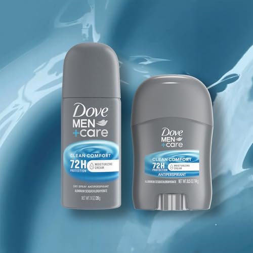 Dove Men+Care Clean Comfort Travel Antiperspirant Spray & Stick, 72H Protection, 4-Piece Set Avelisse