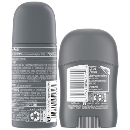 Dove Men+Care Clean Comfort Travel Antiperspirant Spray & Stick, 72H Protection, 4-Piece Set Avelisse