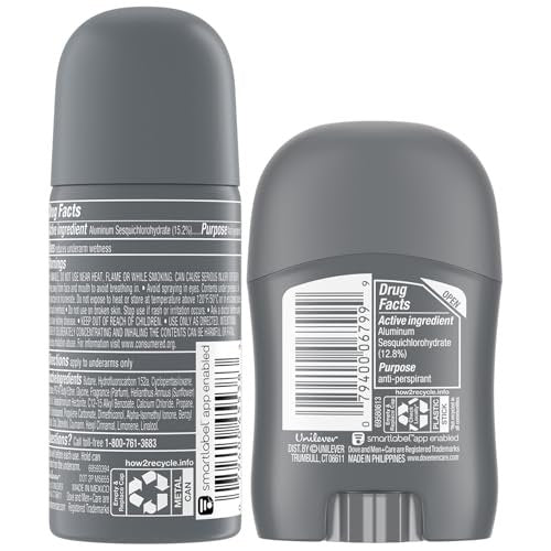 Dove Men+Care Clean Comfort Travel Antiperspirant Spray & Stick, 72H Protection, 4-Piece Set Avelisse
