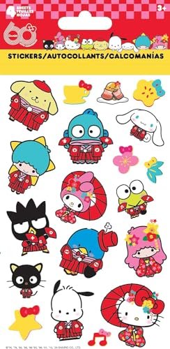 Hello Kitty Lip Balm Set - 4 Pack with Light-Up Mirror, Stickers & More | Lip Balm Makeup Kit for Girls