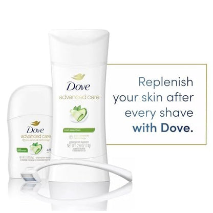 Dove Advanced Care Antiperspirant Deodorant Cool Essentials Bundle – 3 Piece Set (2 Full-Size + 1 Mini) Avelisse