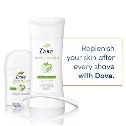 Dove Advanced Care Antiperspirant Deodorant Cool Essentials Bundle – 3 Piece Set (2 Full-Size + 1 Mini) Avelisse