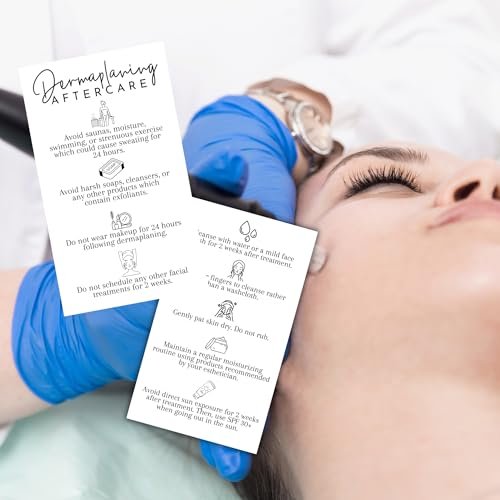 Dermaplaning Aftercare Instruction Cards - 50 Pack, 2x3.5" Minimalist Facial Consent Forms & Client Kit for Estheticians - görsel 12