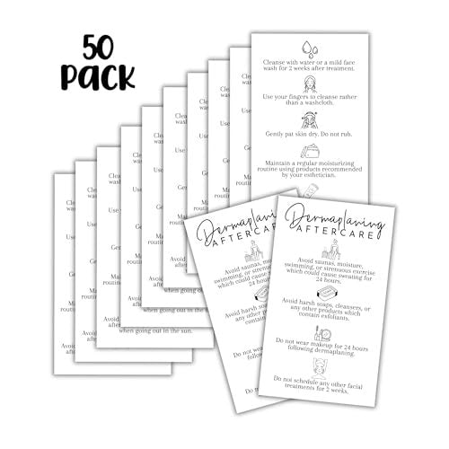 Dermaplaning Aftercare Instruction Cards - 50 Pack, 2x3.5" Minimalist Facial Consent Forms & Client Kit for Estheticians - görsel 10