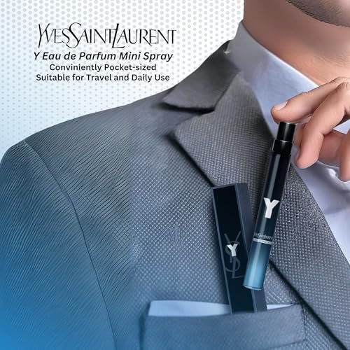 Y by Yves Saint Laurent for Men 0.33 oz Eau de Parfum Travel Spray Refillable Avelisse