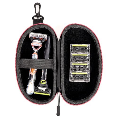 Linkidea EVA Razor Travel Case – Protective Black Razor Blade Replacement Travel Bag for Men, Compatible with Fusion 5 Power - görsel 2