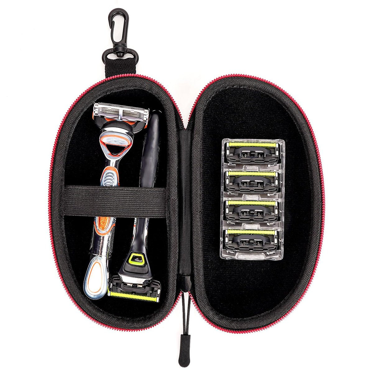 Linkidea EVA Razor Travel Case – Protective Black Razor Blade Replacement Travel Bag for Men, Compatible with Fusion 5 Power - görsel 1