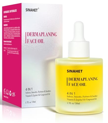 SINAHET Dermaplaning Oil - Natural Moisturizing Shave Oil for Face & Body with Jojoba, Vitamin E, Tea Tree & Grape Seed (1.7 fl oz / 50 ml) - görsel 2