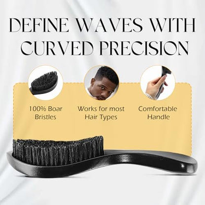 Goiple Wave Pomade for Men – Strong Hold, Easy Wash, 360 Wave Training Hair Cream with Brush & Durag Kit Avelisse