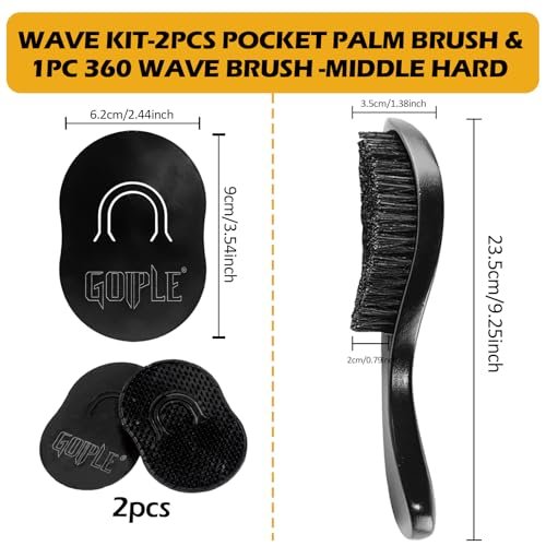 Goiple Wave Pomade for Men – Strong Hold, Easy Wash, 360 Wave Training Hair Cream with Brush & Durag Kit Avelisse