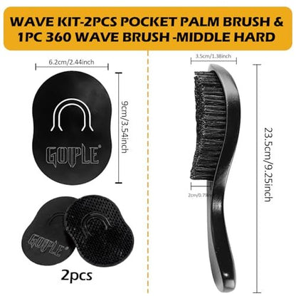 Goiple Wave Pomade for Men – Strong Hold, Easy Wash, 360 Wave Training Hair Cream with Brush & Durag Kit Avelisse