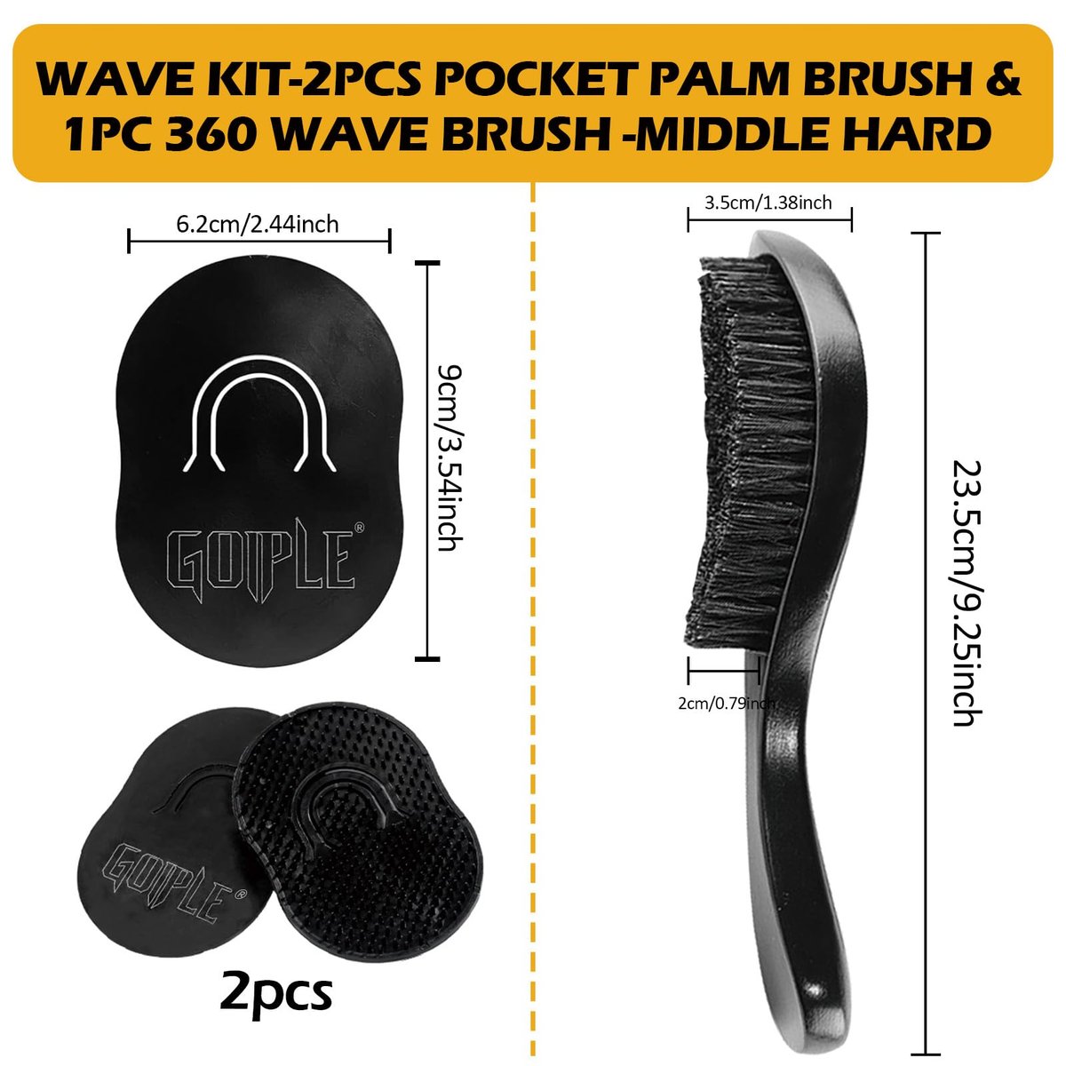 Goiple Wave Pomade for Men – Strong Hold, Easy Wash, 360 Wave Training Hair Cream with Brush & Durag Kit Avelisse