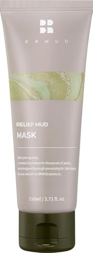 BRMUD Relief Mud Mask - Celeb's Choice Body Mud with 91.8% Nature-Derived Ingredients - Hydrating & Deep Pore Cleanser for Face and Body - K Beauty Body Mud (3.72 fl oz)