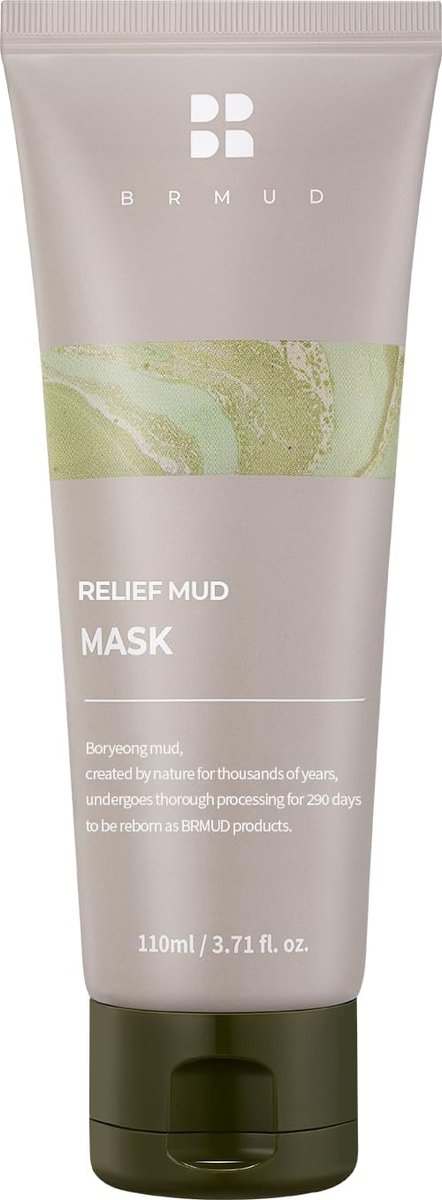 BRMUD Relief Mud Mask - Celeb's Choice Body Mud with 91.8% Nature-Derived Ingredients - Hydrating & Deep Pore Cleanser for Face and Body - K Beauty Body Mud (3.72 fl oz) - görsel 1