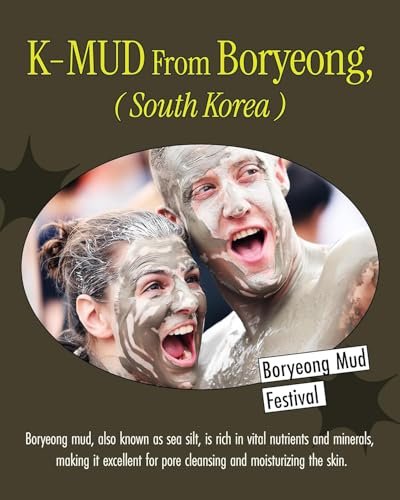 BRMUD Relief Mud Mask - Celeb's Choice Body Mud with 91.8% Nature-Derived Ingredients - Hydrating & Deep Pore Cleanser for Face and Body - K Beauty Body Mud (3.72 fl oz)