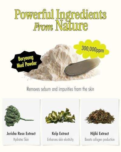 BRMUD Relief Mud Mask - Celeb's Choice Body Mud with 91.8% Nature-Derived Ingredients - Hydrating & Deep Pore Cleanser for Face and Body - K Beauty Body Mud (3.72 fl oz) - görsel 8