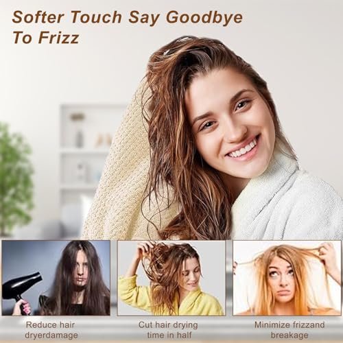 Kldnkig Soft Microfiber Hair Drying Towel Wrap – 5 Pack Elastic Hair Turbans for Fast Drying, Ideal for Women with Curly or Wet Hair - görsel 10
