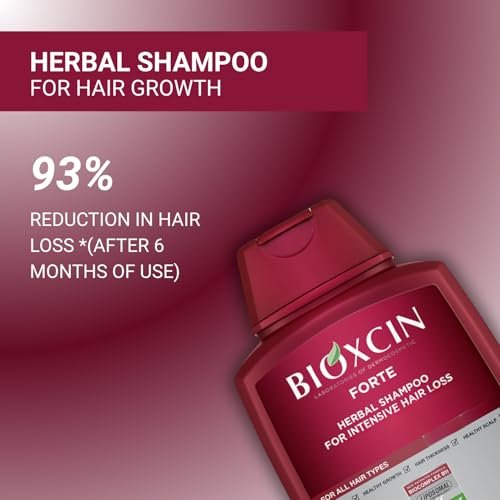 BIOXCIN Hair Loss Shampoo Daily Care Treatment for Men & Women, Sensitive Scalp Formula Herbal Shampoo for Hair Growth, Complete Care Thickening & Nourishing Conditioner Intensive Hair Loss 300ml Red Avelisse