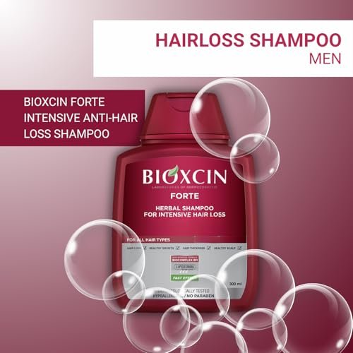 BIOXCIN Hair Loss Shampoo Daily Care Treatment for Men & Women, Sensitive Scalp Formula Herbal Shampoo for Hair Growth, Complete Care Thickening & Nourishing Conditioner Intensive Hair Loss 300ml Red Avelisse