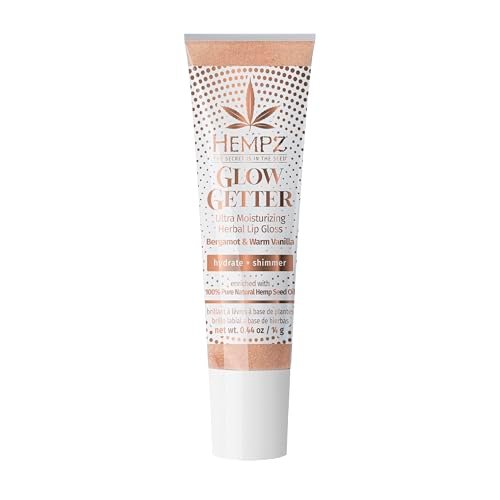 Hempz Glow Getter Lip Gloss – Hydrating Shimmer Lip Balm, 0.44 oz - görsel 2