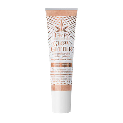 Hempz Glow Getter Lip Gloss – Hydrating Shimmer Lip Balm, 0.44 oz
