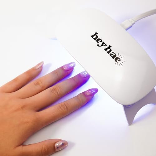 Heyhae 6W Portable UV Lamp for Semi Cured Gel Nail Strips and Top Gel Cure - Lightweight LED Nail Lamp Avelisse