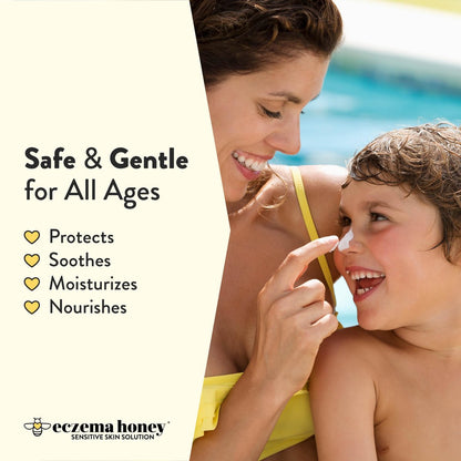 Eczema Honey Hydrating Mineral Sunscreen SPF 30 - Lightweight Body & Face Sun Cream (1.7 Oz) Avelisse