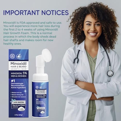 5% Minoxidil Foam for Men and Women – Hair Regrowth Treatment (60ml)