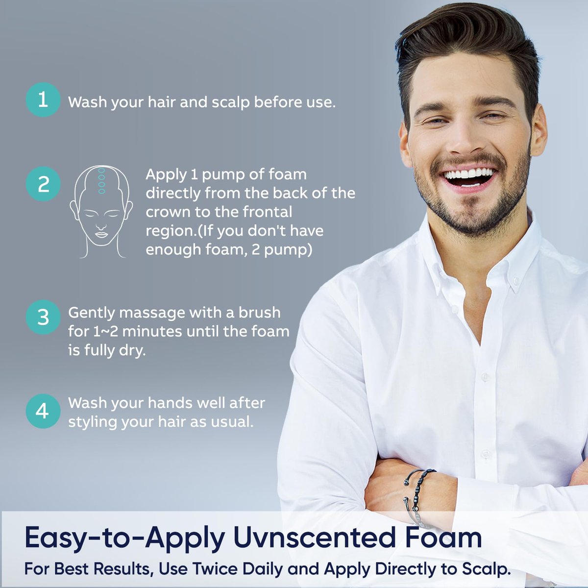 5% Minoxidil Foam for Men and Women – Hair Regrowth Treatment (60ml) - görsel 12