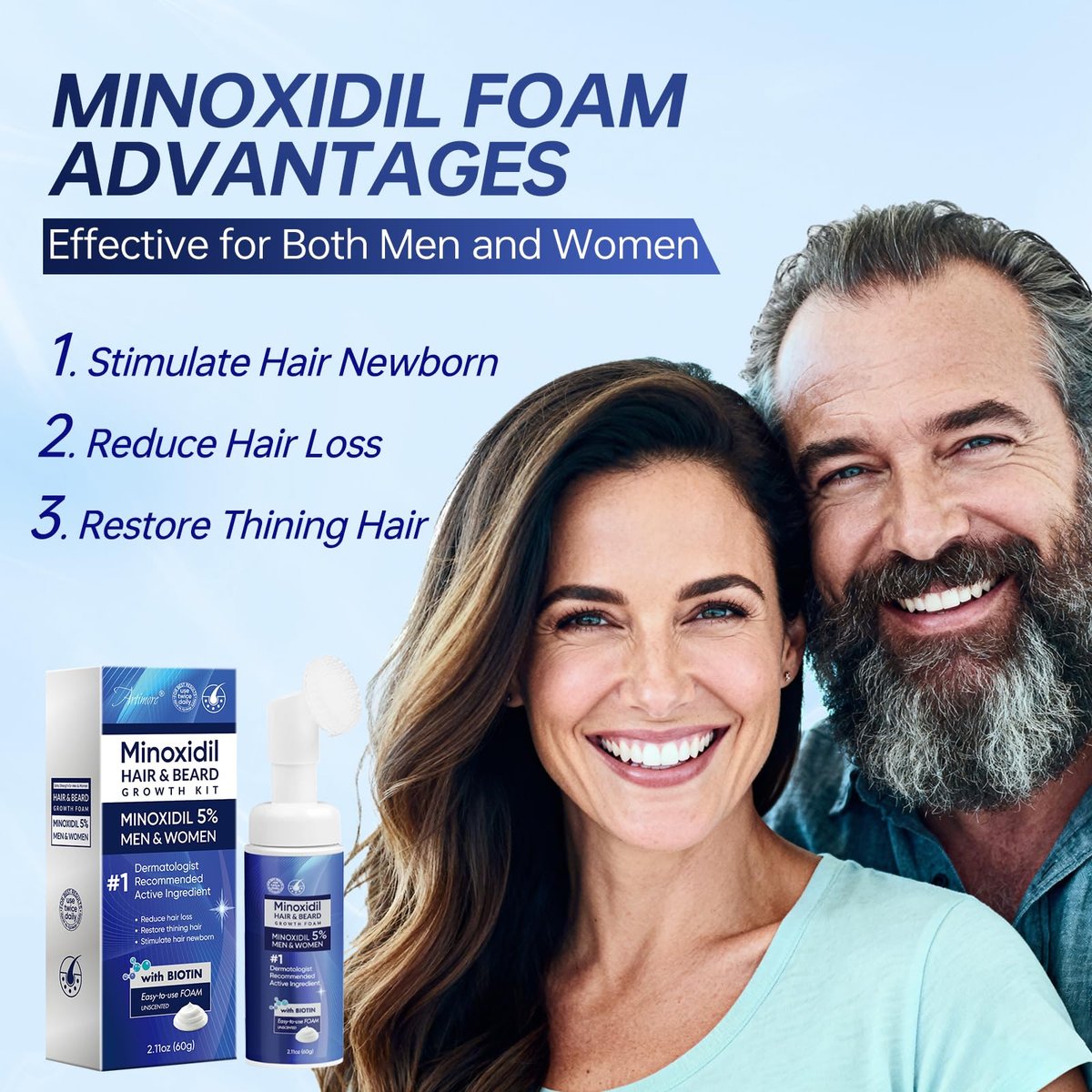 5% Minoxidil Foam for Men and Women – Hair Regrowth Treatment (60ml) - görsel 8
